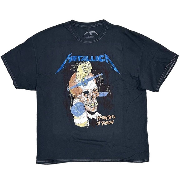 Urban Outfitters Women's X Metallica 1988 Tour Glitter Oversized Fit Tee T-Shirt - Picture 6 of 9